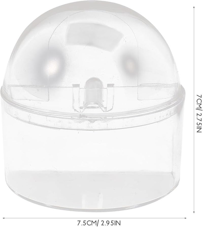 وعاء تغذية قفص الطيور الأكريليك بتصميم مشبك مقاوم للتناثر مجموعة حاويات طعام الببغاء 2 قطعة - Image 2